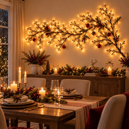 Enchanted Willow Vine Christmas Lights – 8 Lighting Modes & Warm White Glow