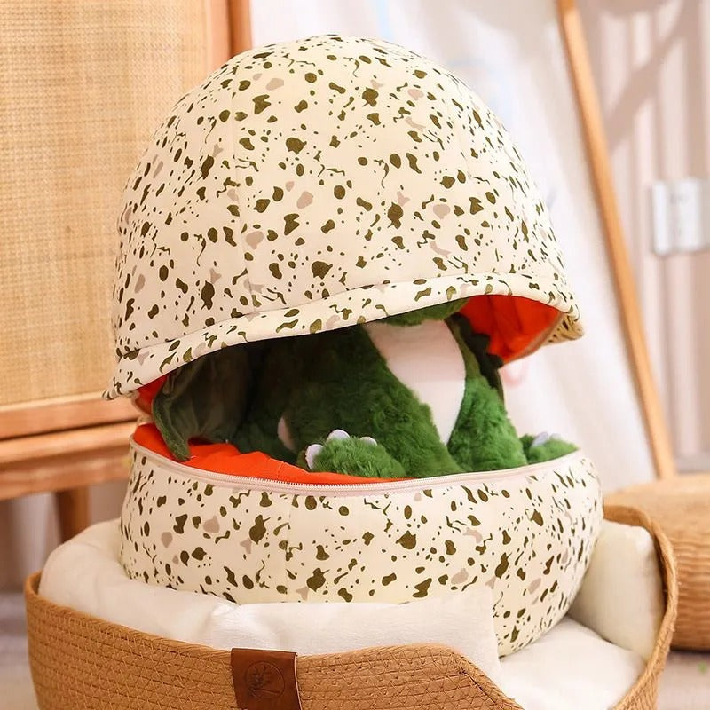 🔥Christmas Sale🎁Funny Dinosaur Plush Toy for Boys - Dinosaur Egg Stuffed Pillow, Comforting Sleep Companion Doll