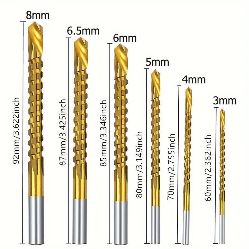 🔥HOT SALE ✨🛠️ 6-Piece Serrated Side-Cutting Drill Bit Set