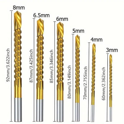 🔥HOT SALE ✨🛠️ 6-Piece Serrated Side-Cutting Drill Bit Set