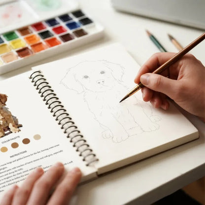 🔥Christmas Sale🎁 🖼️Beginner-Friendly💕 Watercolor Workbook