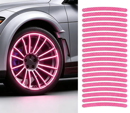 20 PCS Creative Wheel Hub Rim Reflective Stickers