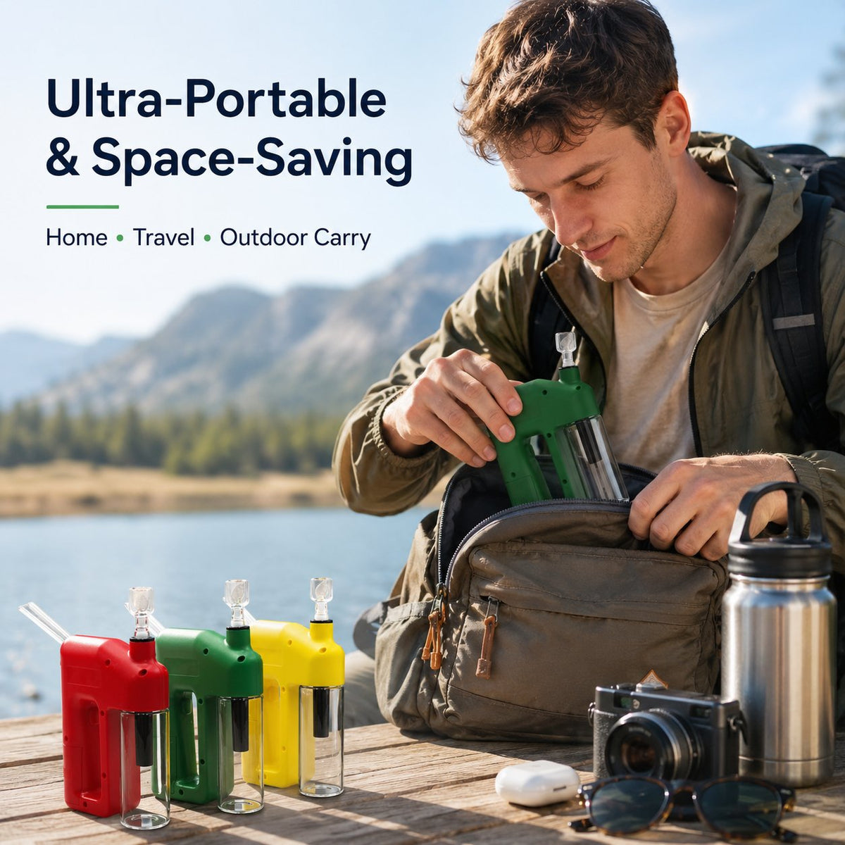 Portable Handheld Electric Filtration Device | Compact Glass Chamber Design with Electric-Assisted Operation & 6 Color Options ✨