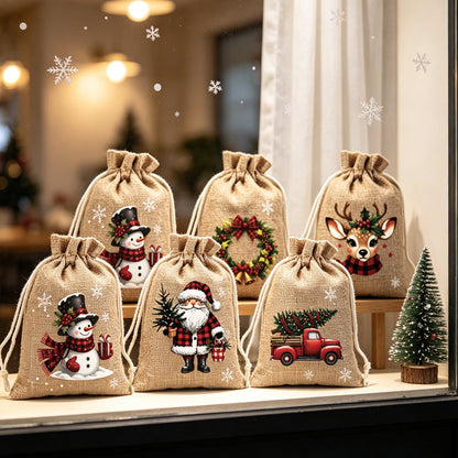 🎁 Drawstring Gift Bags – Festive, reusable & perfect for wrapping ✨