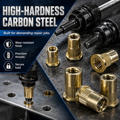 🔥 Best Seller | Carbon steel rivet nut set (including M3–M8 sizes)