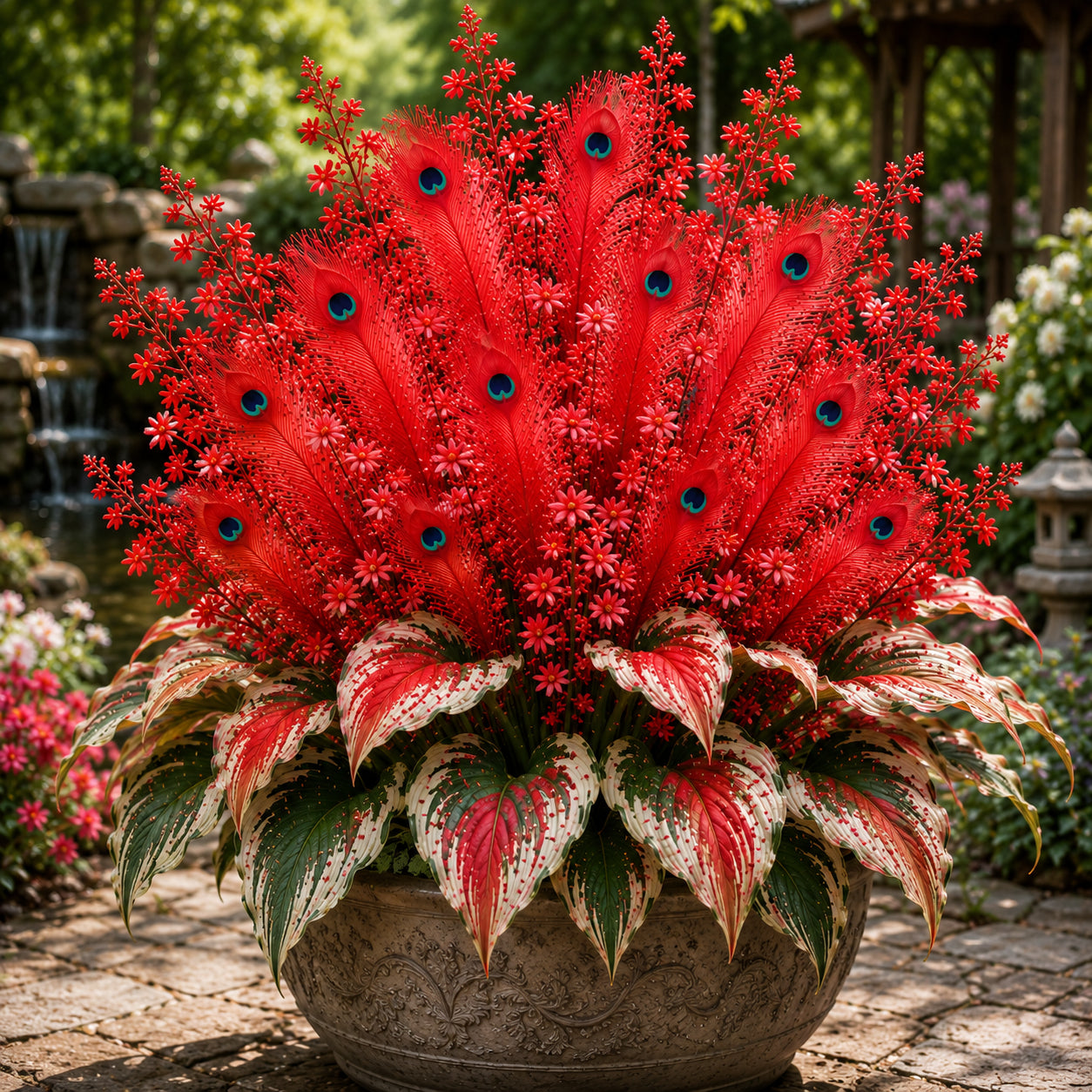 🌿🔥 Peacock Flame seed – Stunning Colors That Brighten Any Space 🦚