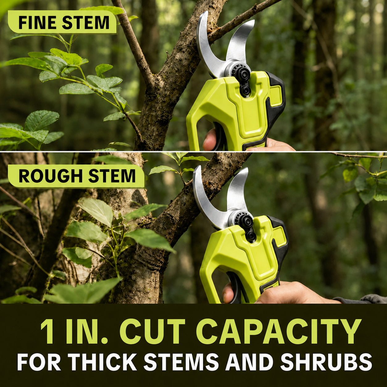 Cordless Electric Pruning Shears – 1" Cutting Capacity