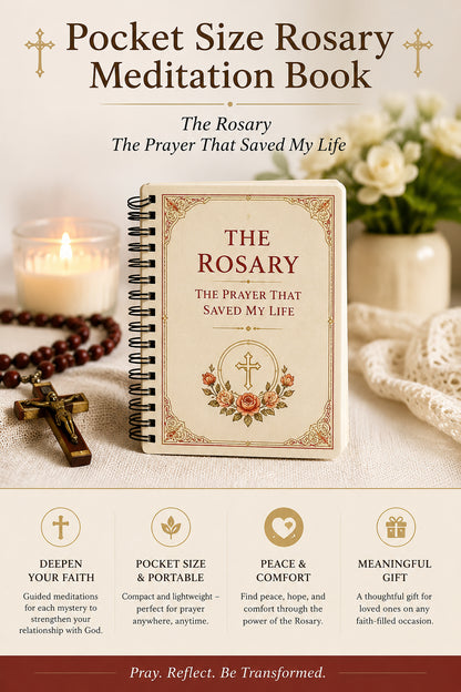 ✝️Pocket Size Rosary Meditation Book✝️The Rosary The Prayer That Saved My Life