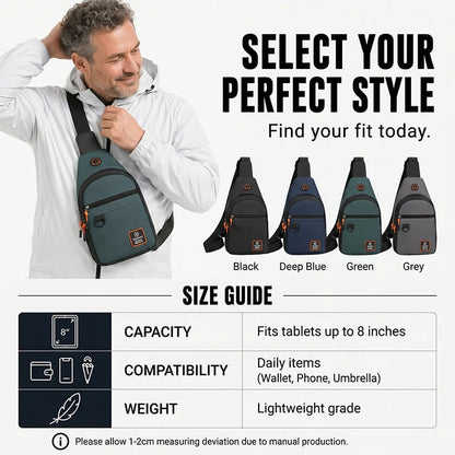 Waterproof Multi-pocket Crossbody Sling Bag