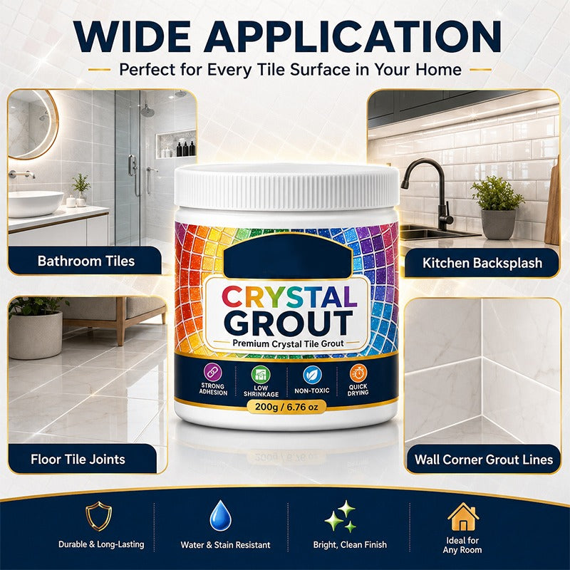 Mould‑Proof Tile Grout – Waterproof, stain‑resistant & crack‑proof. Perfect for bathrooms & kitchens – stays white & clean for years! 🌟💪