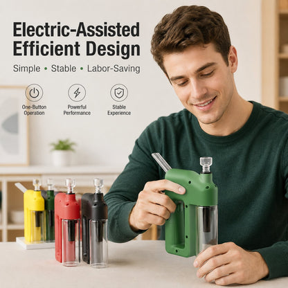 Portable Handheld Electric Filtration Device | Compact Glass Chamber Design with Electric-Assisted Operation & 6 Color Options ✨