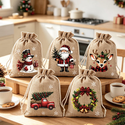 🎁 Drawstring Gift Bags – Festive, reusable & perfect for wrapping ✨