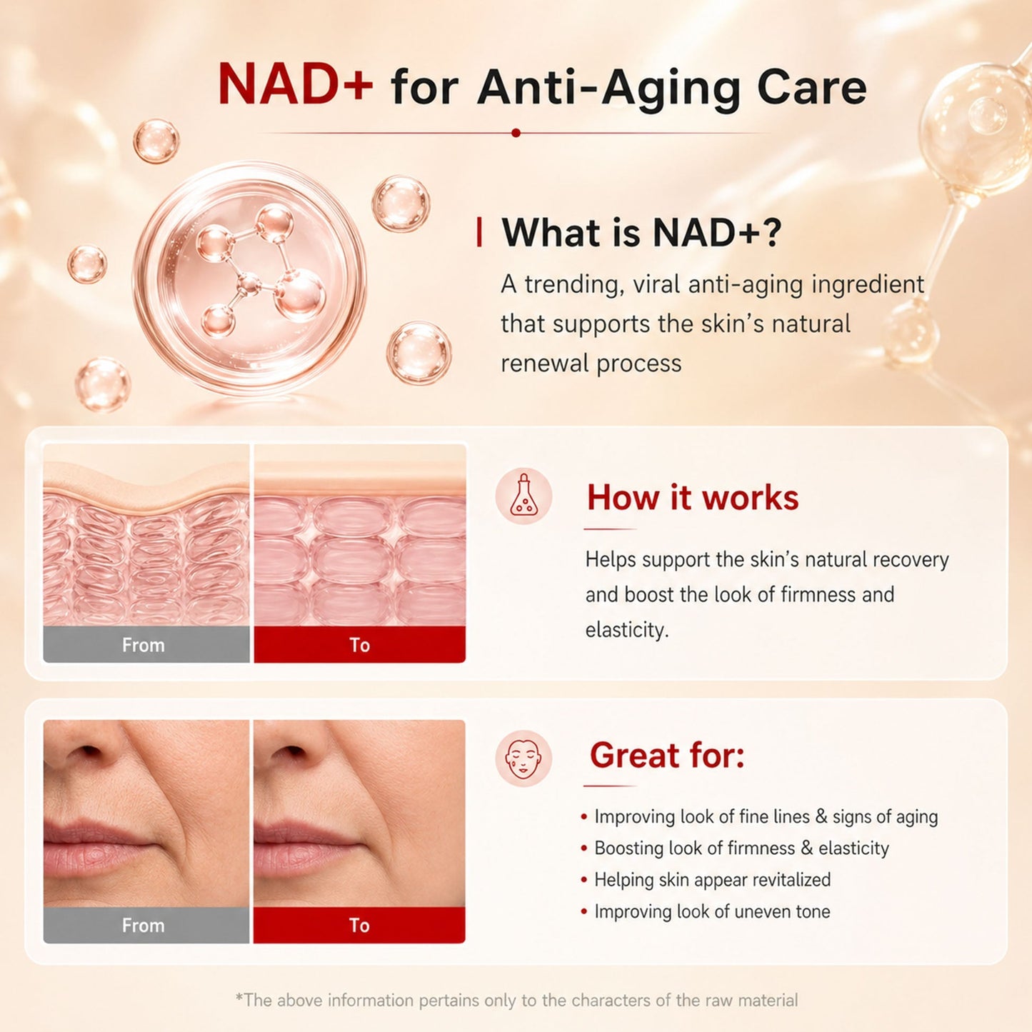 NAD+ EGF Firming Serum for Fine Lines, Elasticity & Radiance