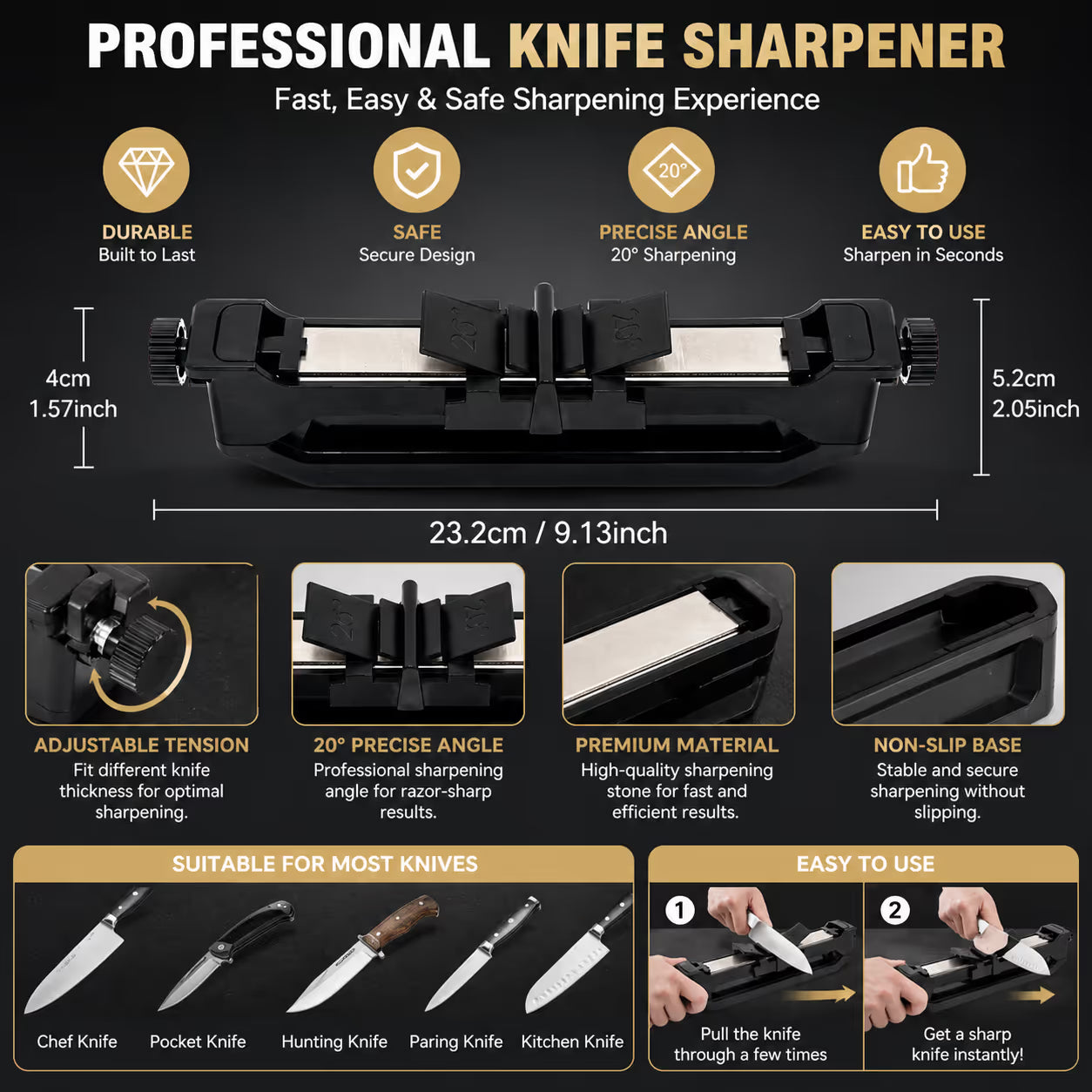 🔪✨Portable Precision Knife Sharpener