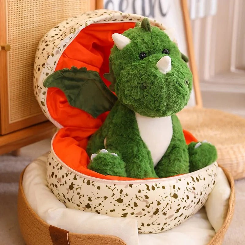 🔥Christmas Sale🎁Funny Dinosaur Plush Toy for Boys - Dinosaur Egg Stuffed Pillow, Comforting Sleep Companion Doll
