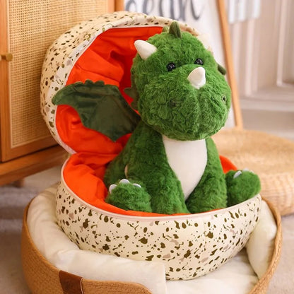 🔥Christmas Sale🎁Funny Dinosaur Plush Toy for Boys - Dinosaur Egg Stuffed Pillow, Comforting Sleep Companion Doll