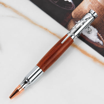 🖊100% Handmade Bolt Action Wooden Bullet PenTM | Crafted From Real Wood & Bullet Casing