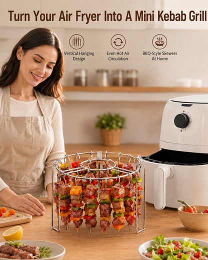🔥BUY 1 GET 1 FREE 🔥Heat-Resistant Vertical Skewers Clavo Air Fryer Rack