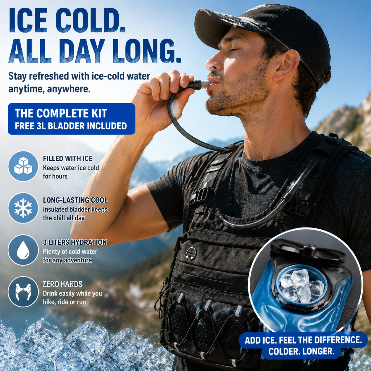 Valors™ HydroTrail Hydration Backpack – Stay Hydrated For Cycling, Hiking & Outdoor Adventures