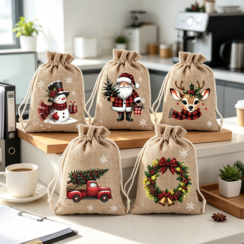 🎁 Drawstring Gift Bags – Festive, reusable & perfect for wrapping ✨