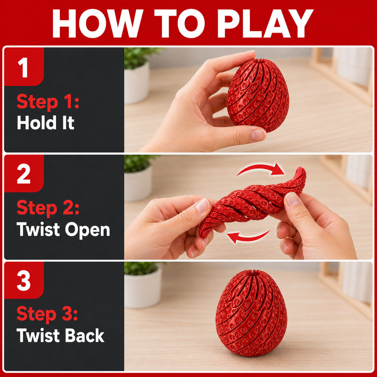 🔥3D-Printed Strawberry Egg Toy