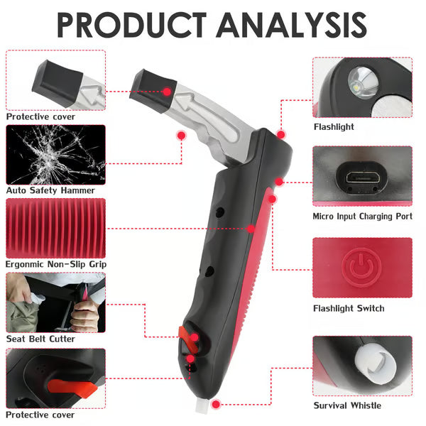 🔥5-in-1 car handle-assisted emergency escape system