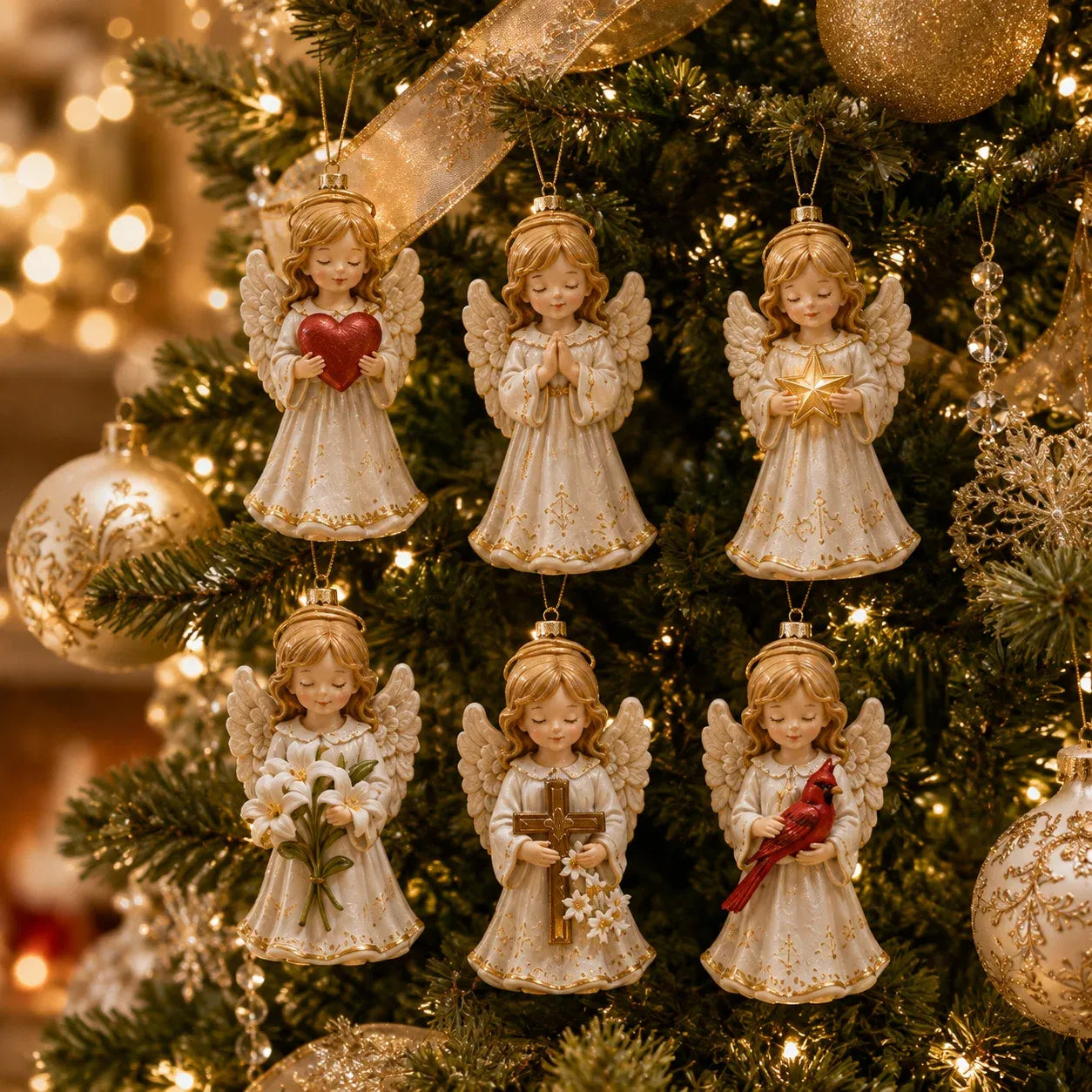 ⏳ Last Day Special – 👼 24-Day Angel Christmas Advent Calendar | 24 Unique Faith-Inspired Angel Ornaments with Hanging Loops for Daily Advent Surprises & Tree Display 🎄✨