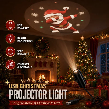 📽️Plug-&-Play HD Christmas Projector – 6 or 10 Festive Scenes