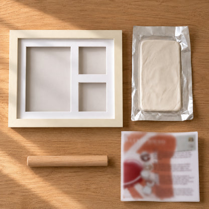 🐾DIY clay paw-print keepsake frame with space for two photos