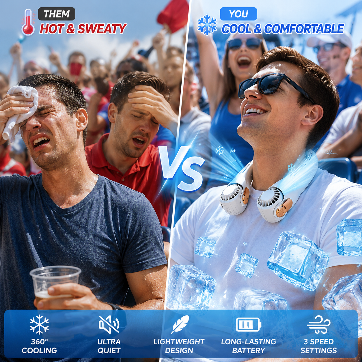 🔥 Summer Sale - Portable Neck Air Conditioner Fan ❄️ Stay Cool Anywhere