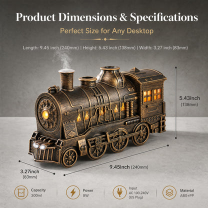 🔥Hot Sale 🚂 Christmas Train Diffuser with Vintage Steam Design