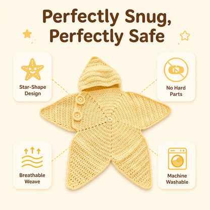 👶 StarSnuggle™ Handmade Knitted Starfish Baby Sleeping Bag