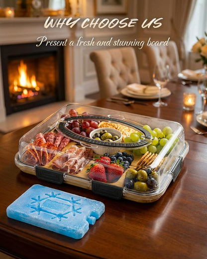 🧀Charcuterie Board with Lid
