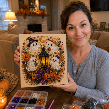 👻✨ Halloween Pearl Art DIY Kit – Turn Tiny Pearls into Spooky-Cute Magic
