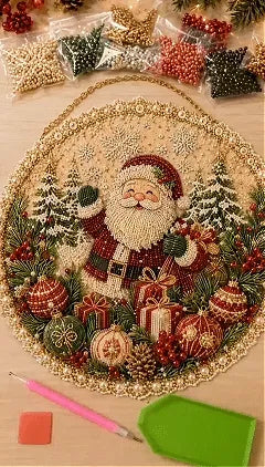 🌸🌻🍂🎄✨ Four Seasons & Holiday Pearl Art Hanging Wreath Kit