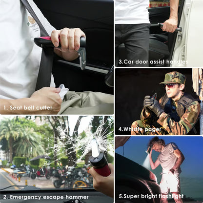 🔥5-in-1 car handle-assisted emergency escape system