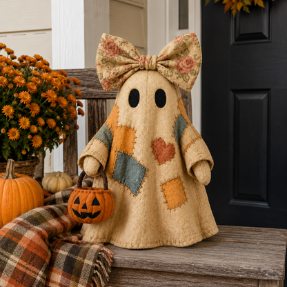 👻Lighted Vintage Patchwork Ghost