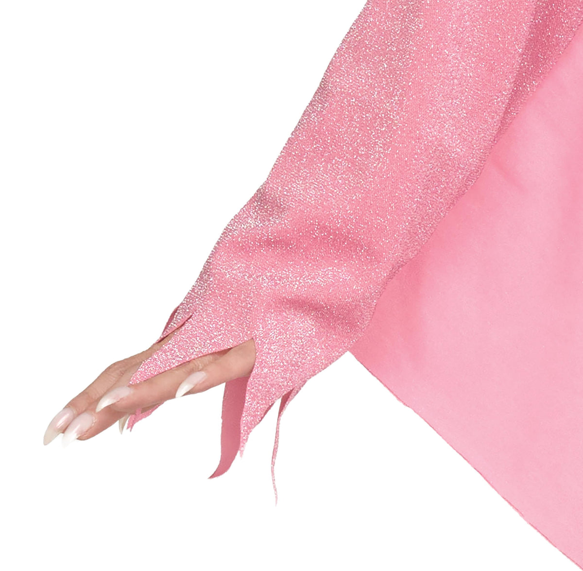 Pink Glitter Ghost Costume | Hooded Dress &Screaming Mask (Kids & Adult)