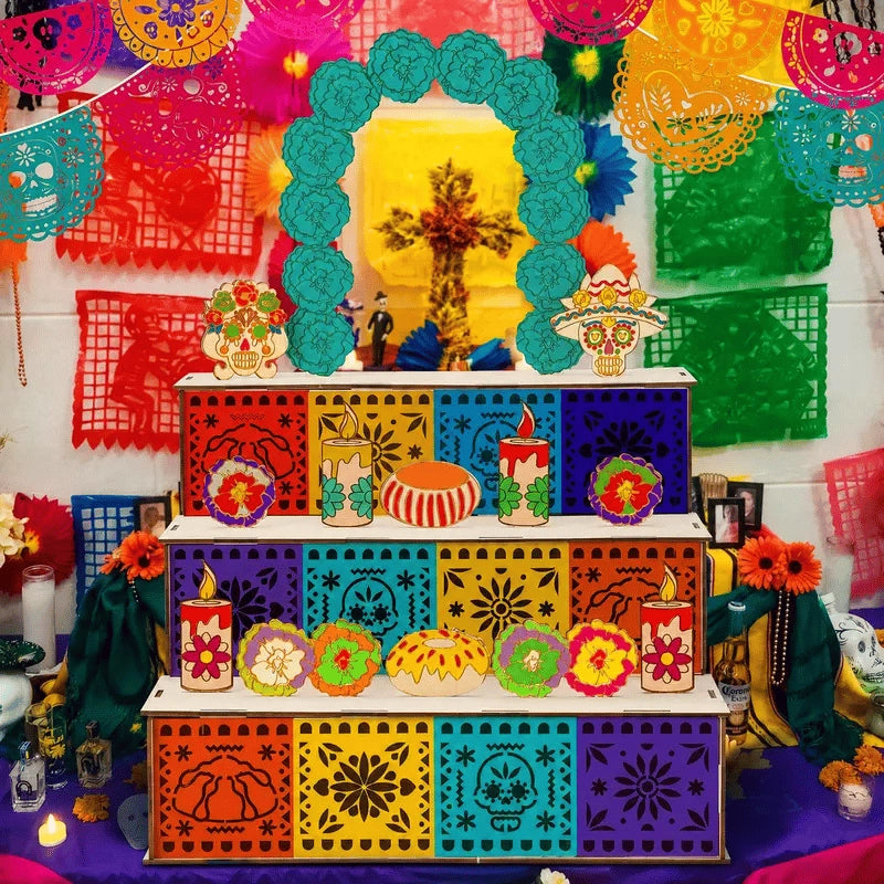 Day of the Dead Wooden Altar Display Set