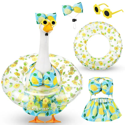 🦢Summer Porch Goose Outfit Bikini for 23" Plastic/ Cement Goose Statues❤️🤍💙