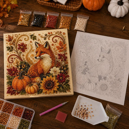 🍂💎 Autumn Pearl Painting Kit – Relaxing DIY Craft to Create Sparkling Fall Artwork 🖌️