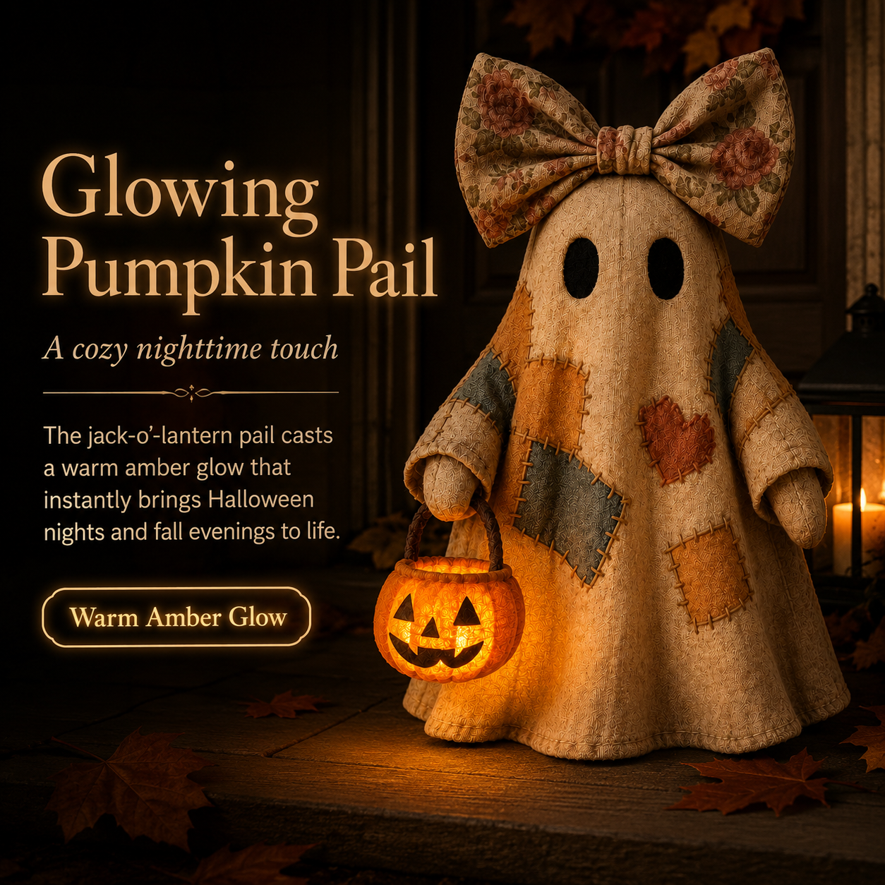 👻Lighted Vintage Patchwork Ghost
