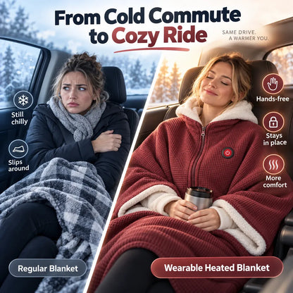 🔥 Wearable Heated Blanket – Cozy Hands-Free Warmth