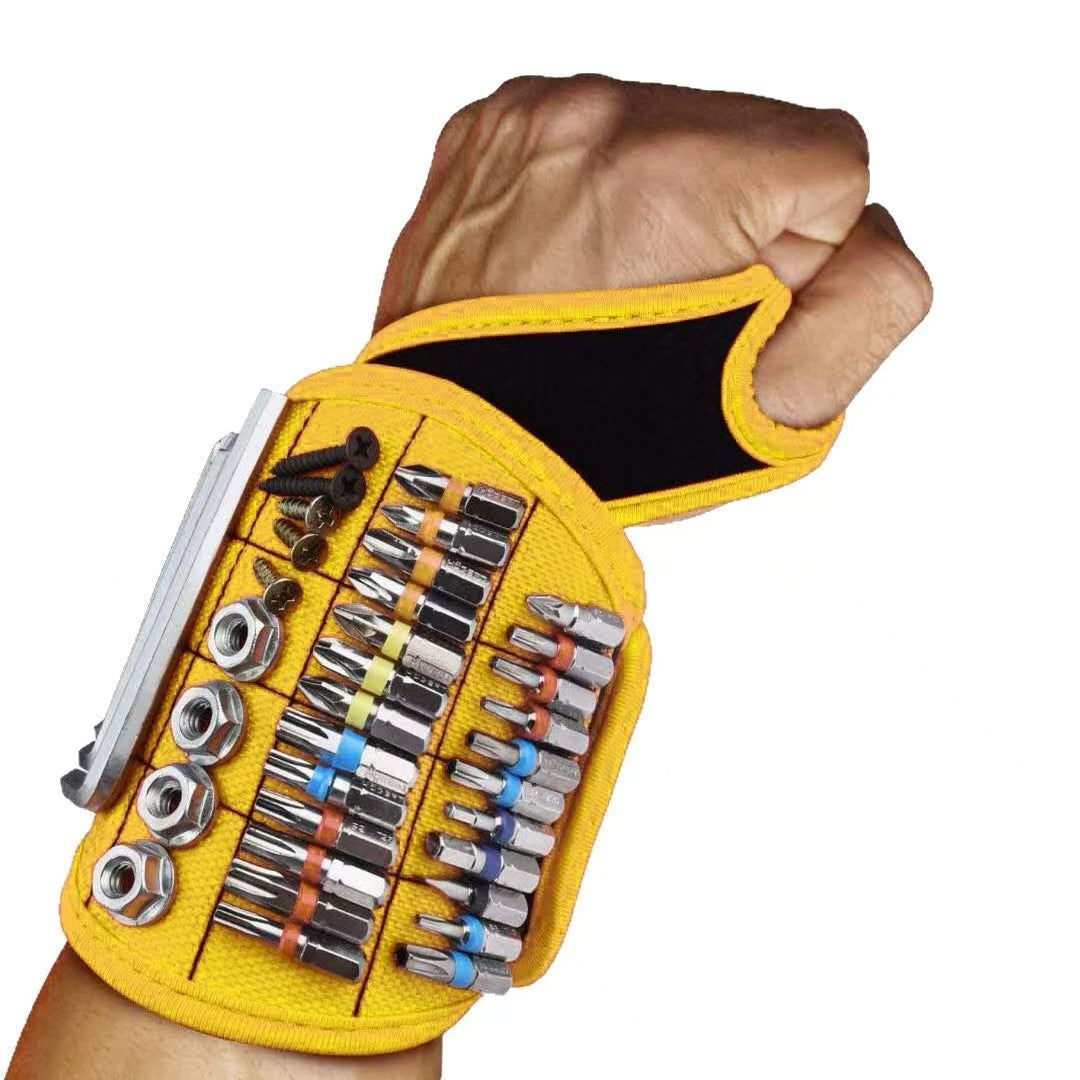 🔥Christmas Sale🎁Magnetic Wristband for Tools Gift for Him Magnet Screw Holder Wrist Support Keeps Screws Nails, Drill Bits Handy Unique Tool Gadgets