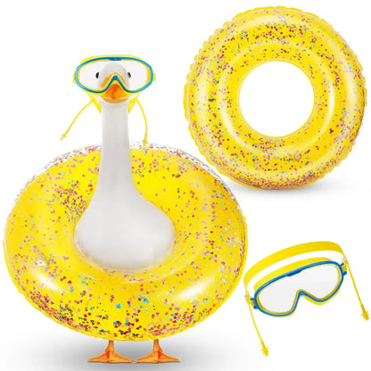 🦢Summer Porch Goose Outfit Bikini for 23" Plastic/ Cement Goose Statues❤️🤍💙