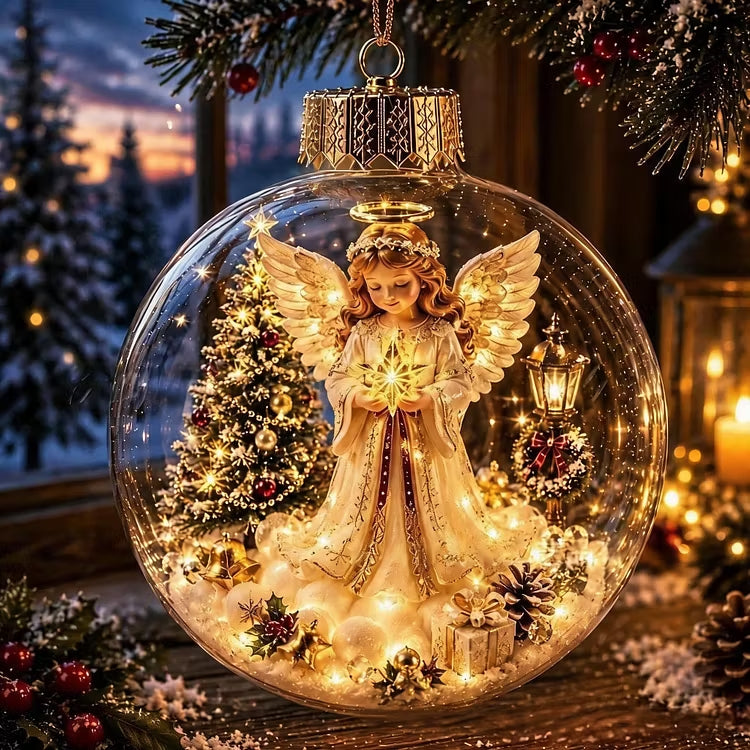 🎄Glowing Christmas Diorama Ornament – A Tiny Winter World in the Palm of Your Hand👼