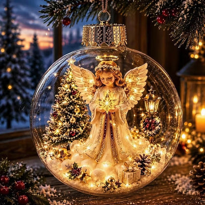 🎄Glowing Christmas Diorama Ornament – A Tiny Winter World in the Palm of Your Hand👼
