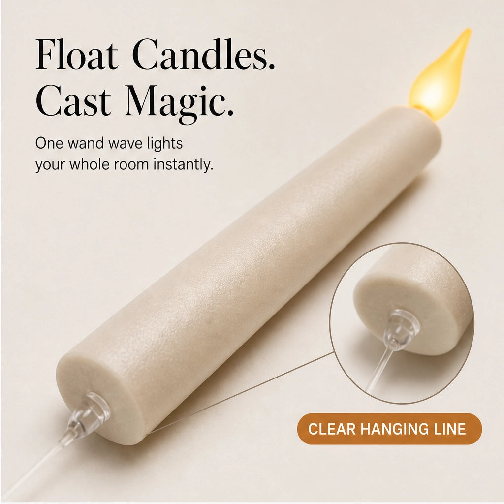 Wand-Controlled Floating Flameless LED Candles
