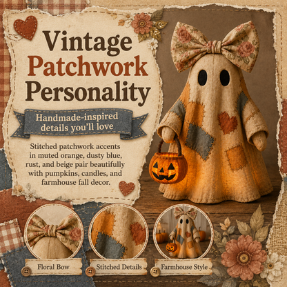 👻Lighted Vintage Patchwork Ghost