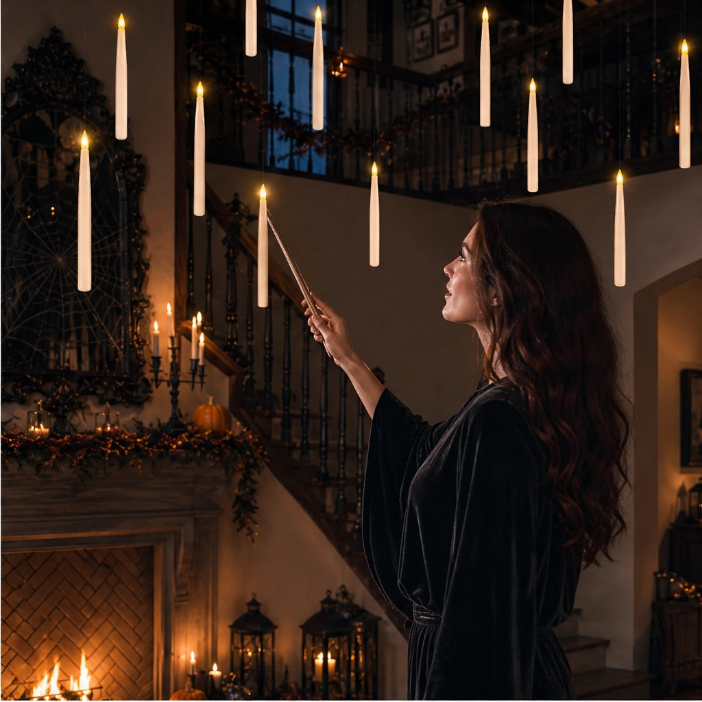 Wand-Controlled Floating Flameless LED Candles